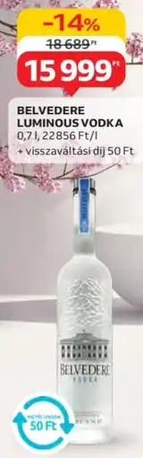 Auchan Belvedere luminous vodka ajánlat