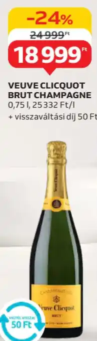 Auchan Veuve clicquot brut champagne ajánlat
