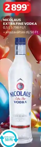 Auchan Nicolaus extra fine vodka ajánlat