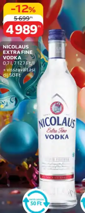 Auchan Nicolaus extra fine vodka ajánlat