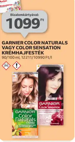 Auchan Garnier color naturals vagy color sensation krémhajfesték ajánlat