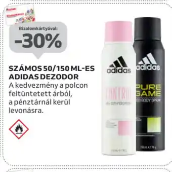 Auchan Számos 50/150 ml-es adidas dezodor ajánlat