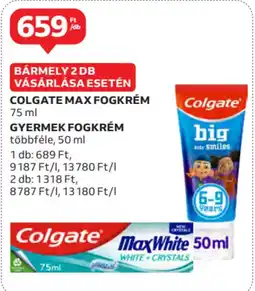 Auchan Colgate max fogkrém, gyermek fogkrém ajánlat