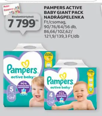 Auchan Pampers active baby giant pack nadrágpelenka ajánlat