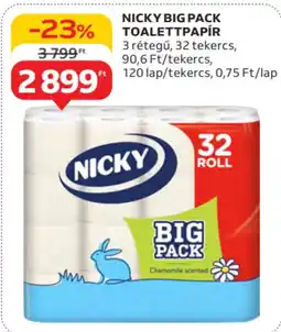 Auchan Nicky big pack toalettpapír ajánlat