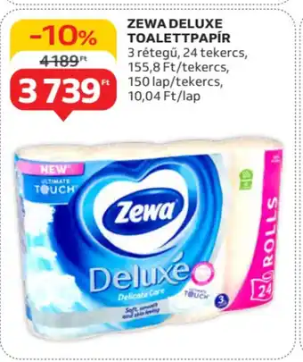 Auchan Zewa deluxe toalettpapír ajánlat