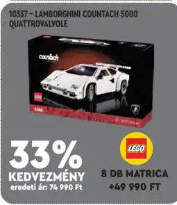 Auchan Lego lamborghini countach 5000 quattrovalvole ajánlat