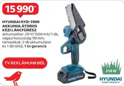 Auchan Hyundai hyd-7090 akkumulátoros kézi láncfűrész ajánlat