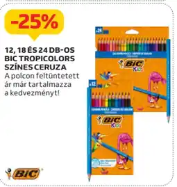 Auchan 12, 18 és 24 db-os bic tropicolors színes ceruza ajánlat