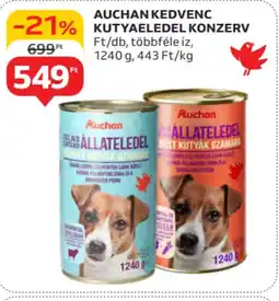 Auchan Auchan kedvenc kutyaeledel konzerv ajánlat