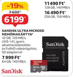 Auchan Sandisk ultra microsd memóriakártya ajánlat