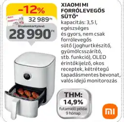 Auchan Xiaomi mi forrólevegős sütő ajánlat