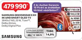 Auchan Samsung qe65s85daexxh 4k uhd smart oled tv ajánlat