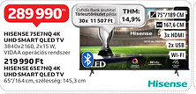 Auchan Hisense 75e7nq 4k uhd smart qled tv stb. ajánlat