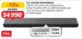 Auchan Tcl s45he soundbar ajánlat