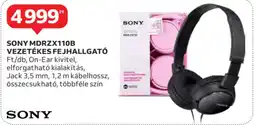 Auchan Sony mdrzx110b vezetékes fejhallgató ajánlat