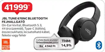 Auchan Jbl tune 670nc bluetooth fejhallgató ajánlat