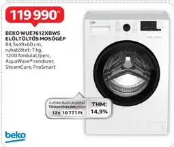 Auchan Beko wue7612xbws elöltöltős mosógép ajánlat