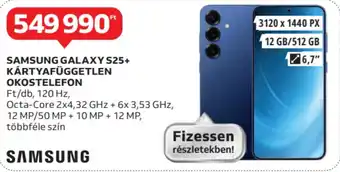 Auchan Samsung galaxy s25+ kártyafüggetlen okostelefon ajánlat