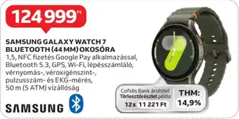 Auchan Samsung galaxy watch 7 bluetooth (44 mm) okosóra ajánlat