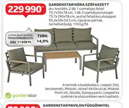 Auchan Gardenstar Nóra szófaszett ajánlat