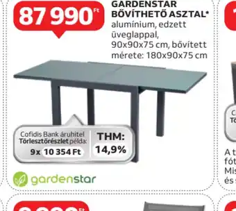 Auchan Gardenstar bővíthető asztal ajánlat