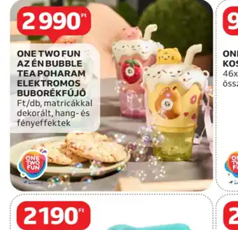 Auchan ONE TWO FUN AZ ÉN BUBBLE TEA POHARAM ELEKTROMOS BUBORÉKFÚJO ajánlat