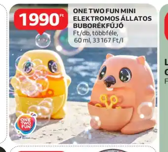 Auchan One Two Fun Mini Elektromos Állatos Buborékkfújó ajánlat