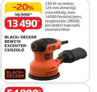 Auchan BLACK+DECKER BEW210 EXCENTER-CSISZOLO ajánlat