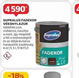 Auchan SUPRALUX FADEKOR VÉKONYLAZÚR ajánlat