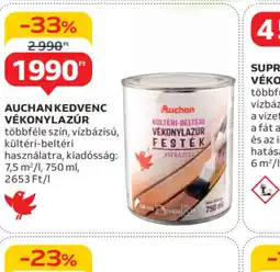 Auchan Auchan Kedvenc Vekonylazur ajánlat