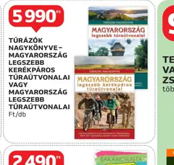 Auchan Túrázók nagykönyve-Magyarország legszebb kerékpáros túraútvonalai vagy Magyarország legszebb túraútvonalai ajánlat