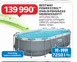 Auchan Bestway Power Steel Ovális Fémvázas Medenceszett ajánlat