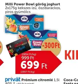 PRIVÁT Milli Power Bowl görög joghurt ajánlat