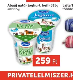 PRIVÁT Abaúj natúr joghurt, kefir ajánlat