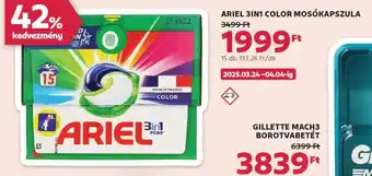 Rossmann Ariel 3in1 color mosókapszula ajánlat