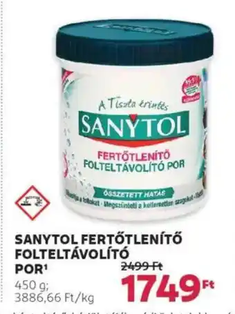 Rossmann Sanytol fertőtlenítő folteltávolító por ajánlat