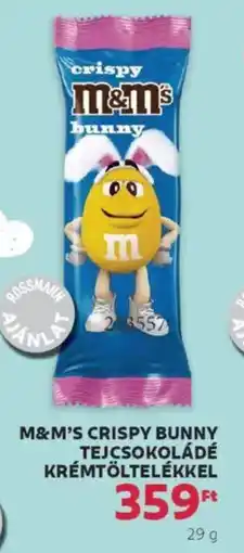 Rossmann M&m's crispy bunny tejcsokoládé krémtöltelékkel ajánlat