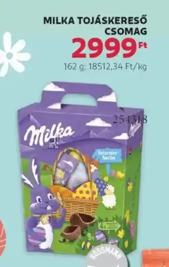 Rossmann Milka tojáskereső csomag ajánlat