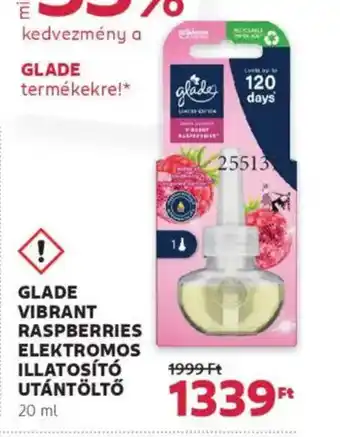 Rossmann Glade vibrant raspberries elektromos illatosító utántöltő ajánlat