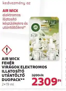 Rossmann Air wick fehér virágok elektromos illatosító utántöltő duopack ajánlat