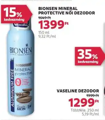 Rossmann Bionsen mineral protective női dezodor ajánlat