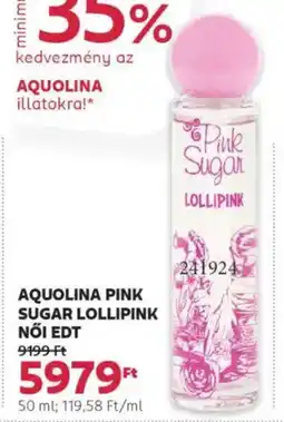 Rossmann Aquolina pink sugar lollipink női edt ajánlat