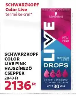 Rossmann Schwarzkopf color live pink hajszínező cseppek ajánlat