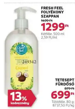 Rossmann Fresh feel folyékony szappan ajánlat