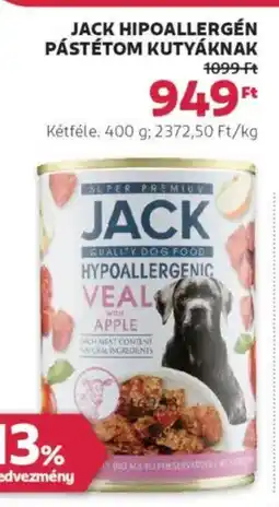 Rossmann Jack hipoallergén pástétom kutyáknak ajánlat