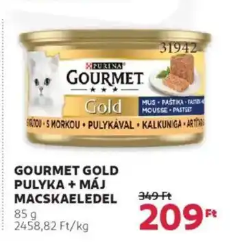 Rossmann Gourmet gold pulyka + máj macskaeledel ajánlat