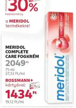 Rossmann Meridol complete care fogkrém ajánlat