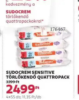 Rossmann Sudocrem sensitive törlőkendő quattropack ajánlat