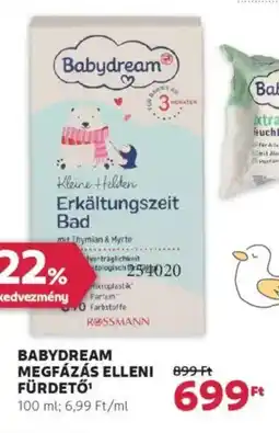 Rossmann Babydream megfázás elleni fürdető ajánlat